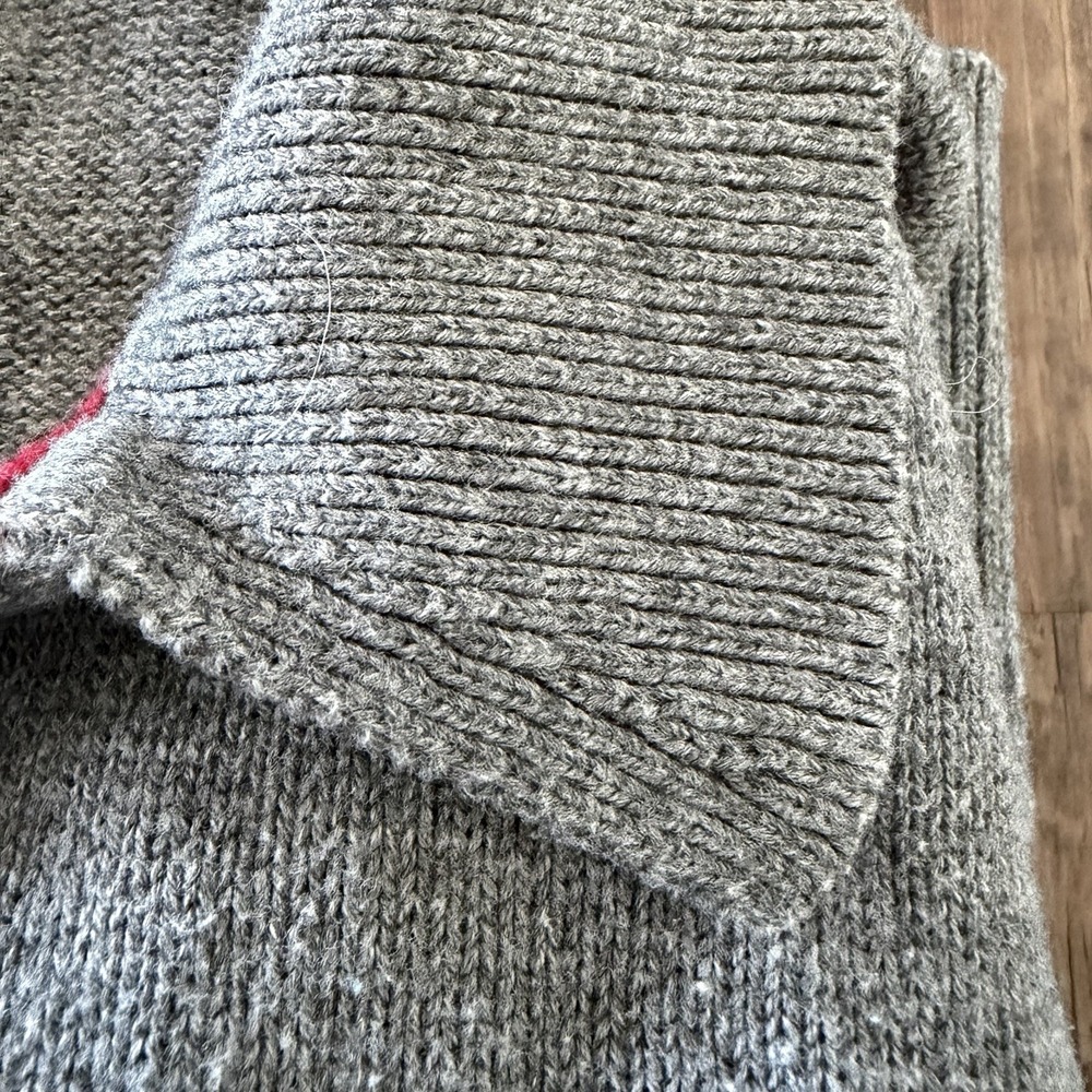Alex Mill Carl Polo Sweater Chunky Wool Cotton Heather Grey S Preppy Fall Casual - Picture 8 of 8